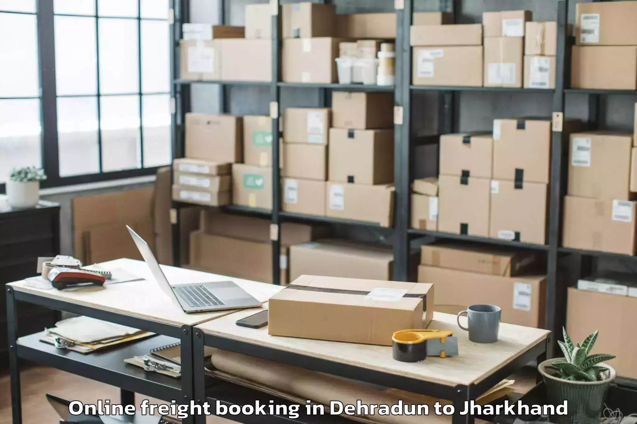 Trusted Dehradun to Sarubera Online Freight Booking